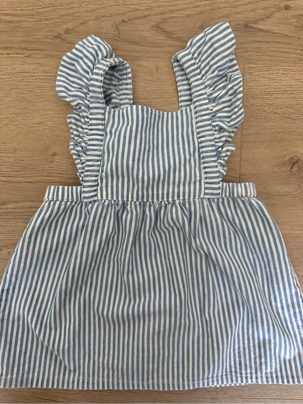 Carters Infant Girls Blue and White Striped Dress 6m
